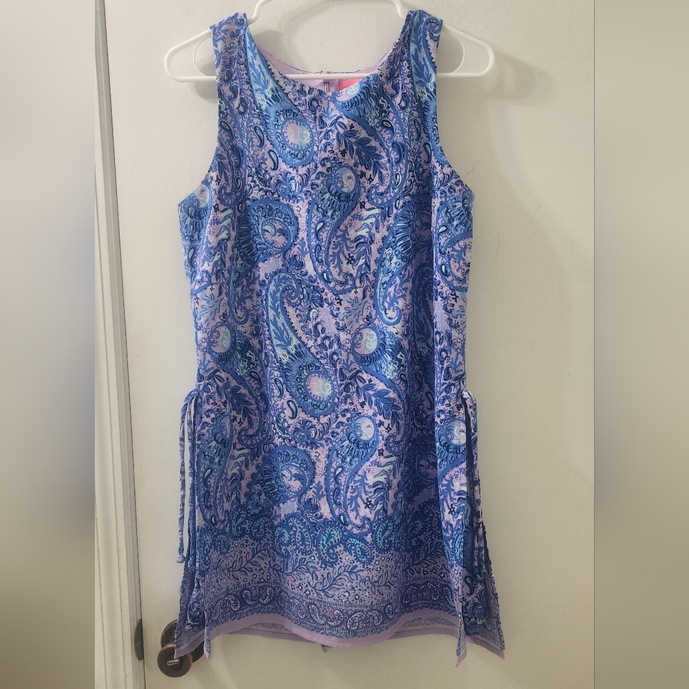 Lilly Pulitzer Paisley Pattern Blue Dress Size‎ 6, Floral.